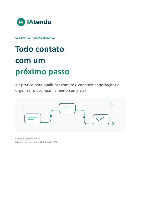 Capa do e-book Todo contato com um próximo passo, da IAtendo